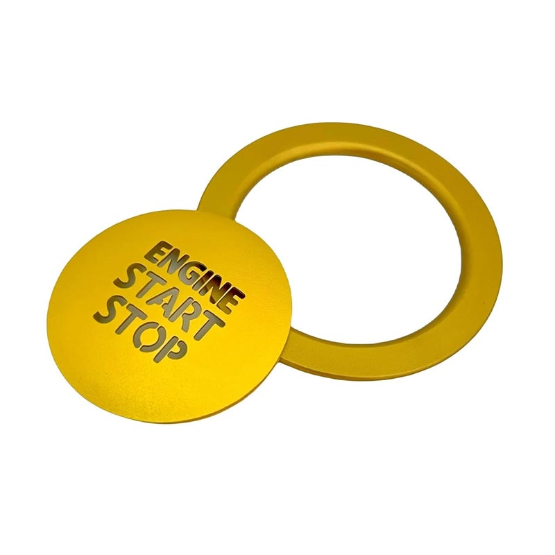 ALETAI Engine Push Start Stop Button Cover Trim for Toyota Tacoma, Car Accessories Interior Trims for Tacoma, Aluminum Alloy, Gold - Image 2